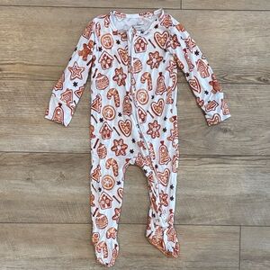 Festive Gingerbread Print Kids One Piece